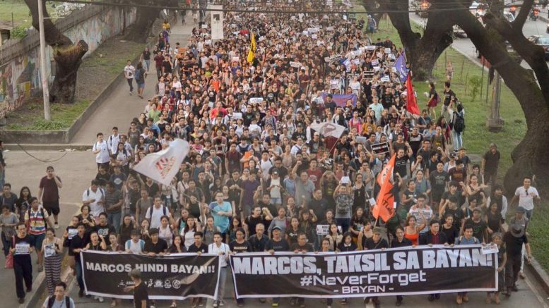 Thousands of youth march from UP to Ateneo.
